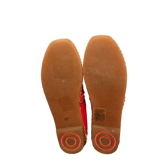 Taxi Red Leather Espadrilles NWOT - Picture 6 of 6
